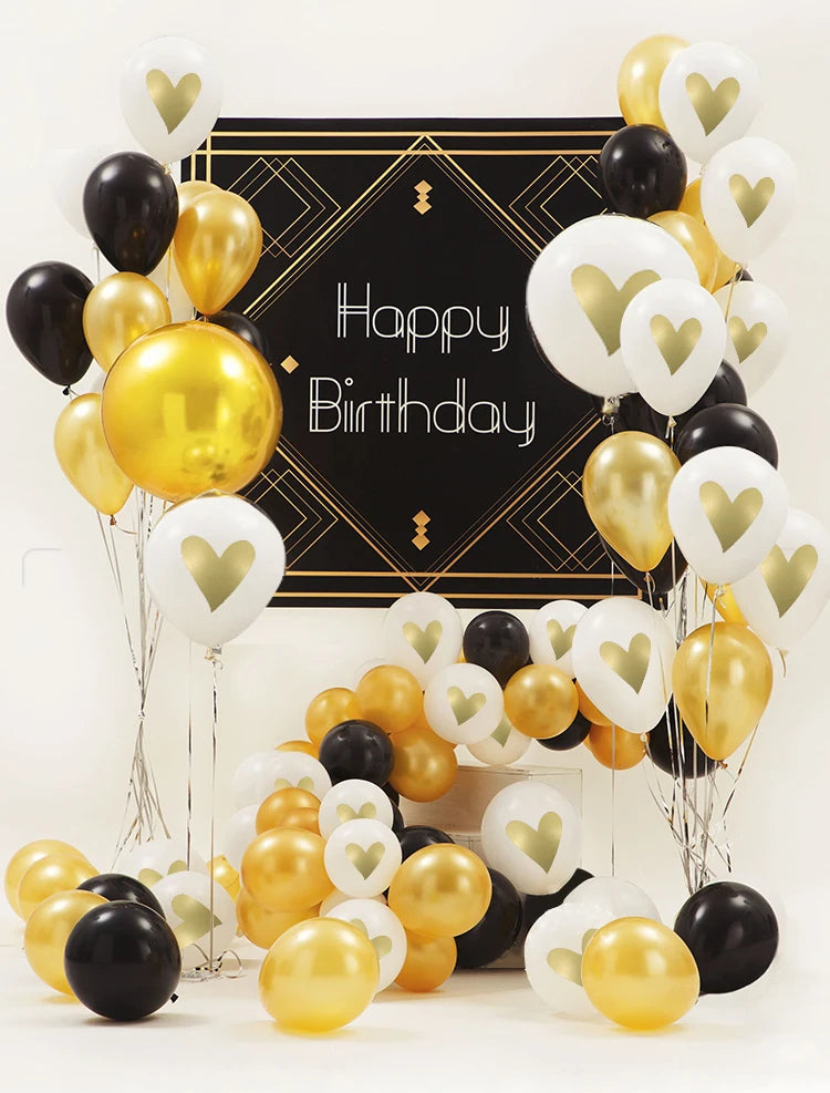 Baloane-Alb, din Latex, Forma Rotunda ,Model cu Inima