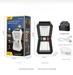 Lampă solară de perete, senzor de mișcare, 3 moduri de iluminare