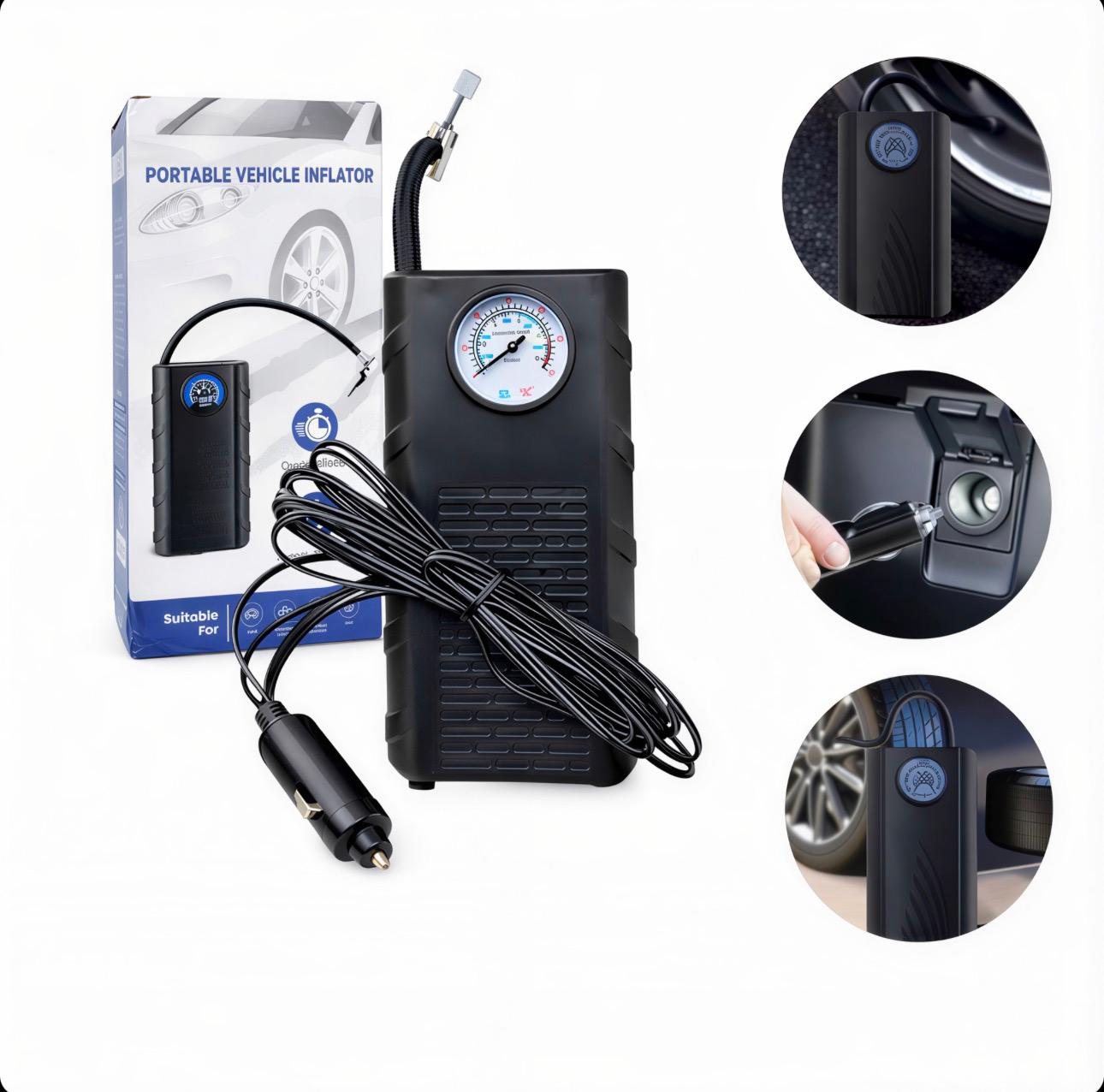 Mini Compresor Auto Portabil 12V