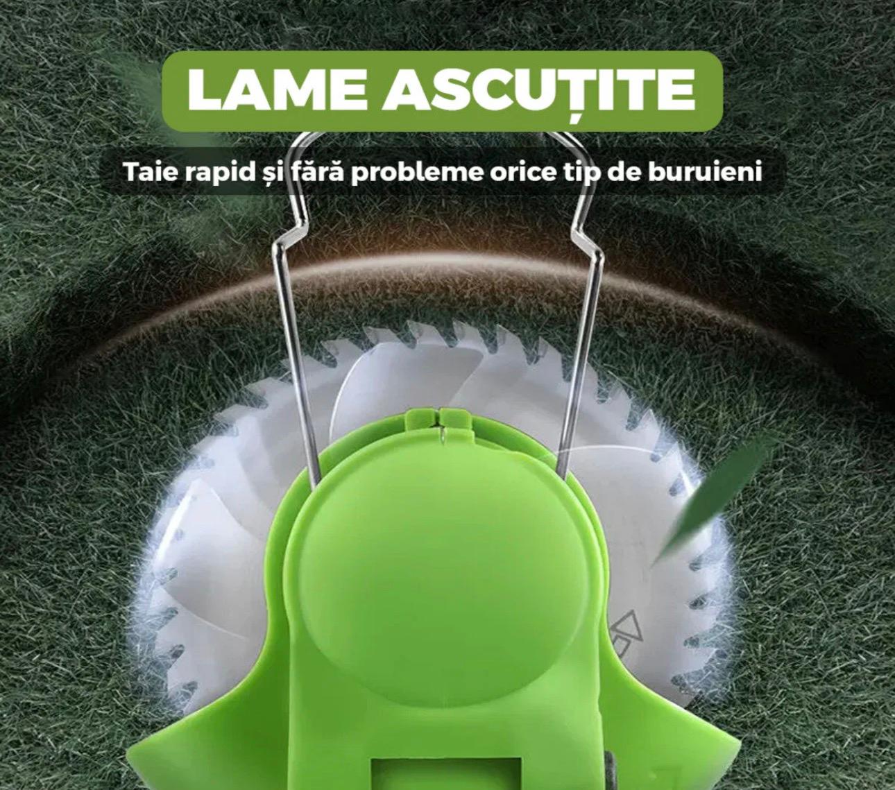 Motocoasa Electrica 120cm cu Acumulator 48V, Ajustabila cu Accesorii