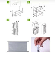 Dulap Organizator pentru Pantofi 9 Etaje, cu Husă și Fermoar