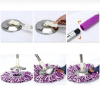 Set Mop Rotativ cu Găleată 8L, Mâner Extensibil 125cm