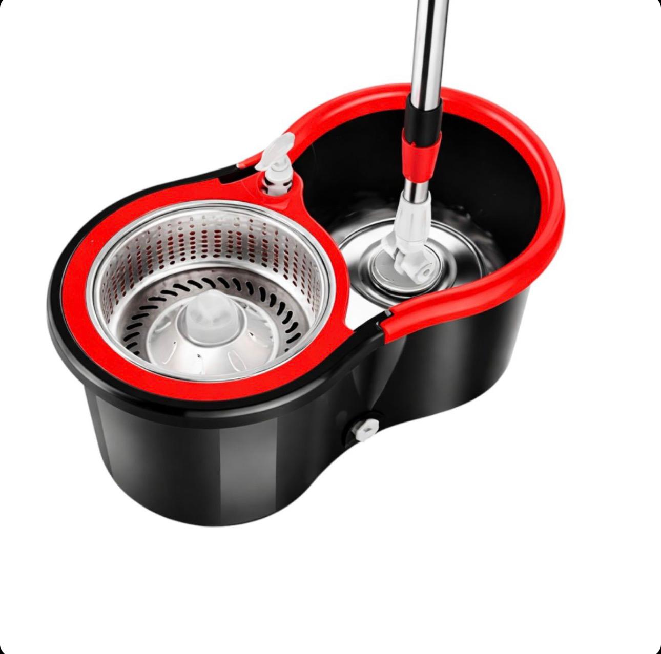 Set Mop Rotativ cu Găleată 8L, Mâner Extensibil 125cm