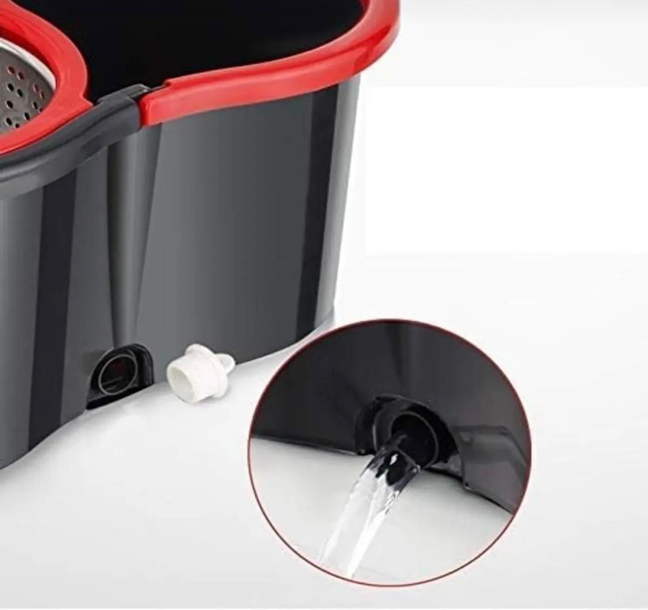 Set Mop Rotativ cu Găleată 8L, Mâner Extensibil 125cm