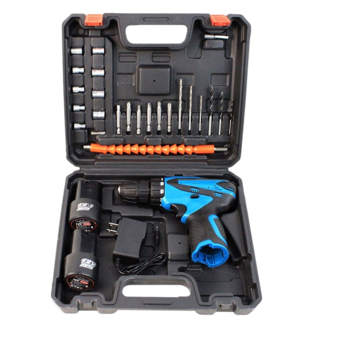 Bormașină Electrică 48V, 2 Acumulatori, Încărcător, 28 de Accesorii in Trusă Profesională