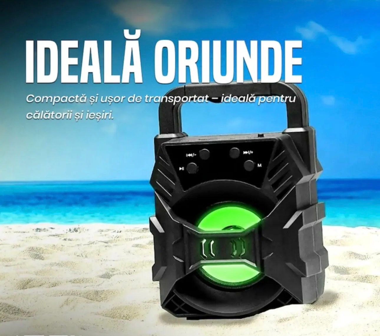 Boxă Bluetooth portabilă SonicGlow - 5W, LED, USB/TF