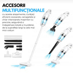 Aspirator fara fir 2-in-1, 120W, Filtru HEPA, incarcare USB