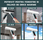 Ștergător pentru geamuri 2 in 1 cu pulverizator