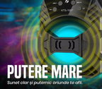 Boxă Bluetooth portabilă SonicGlow - 5W, LED, USB/TF