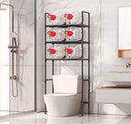 Suport de Baie cu 3 Rafturi, Organizator Multifunctional