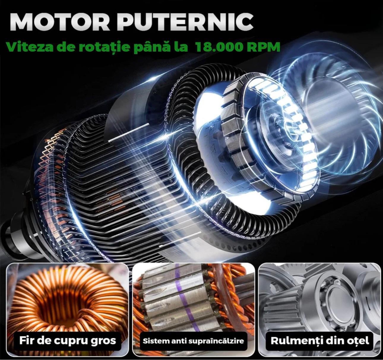 Motocoasa Electrica 120cm cu Acumulator 48V, Ajustabila cu Accesorii
