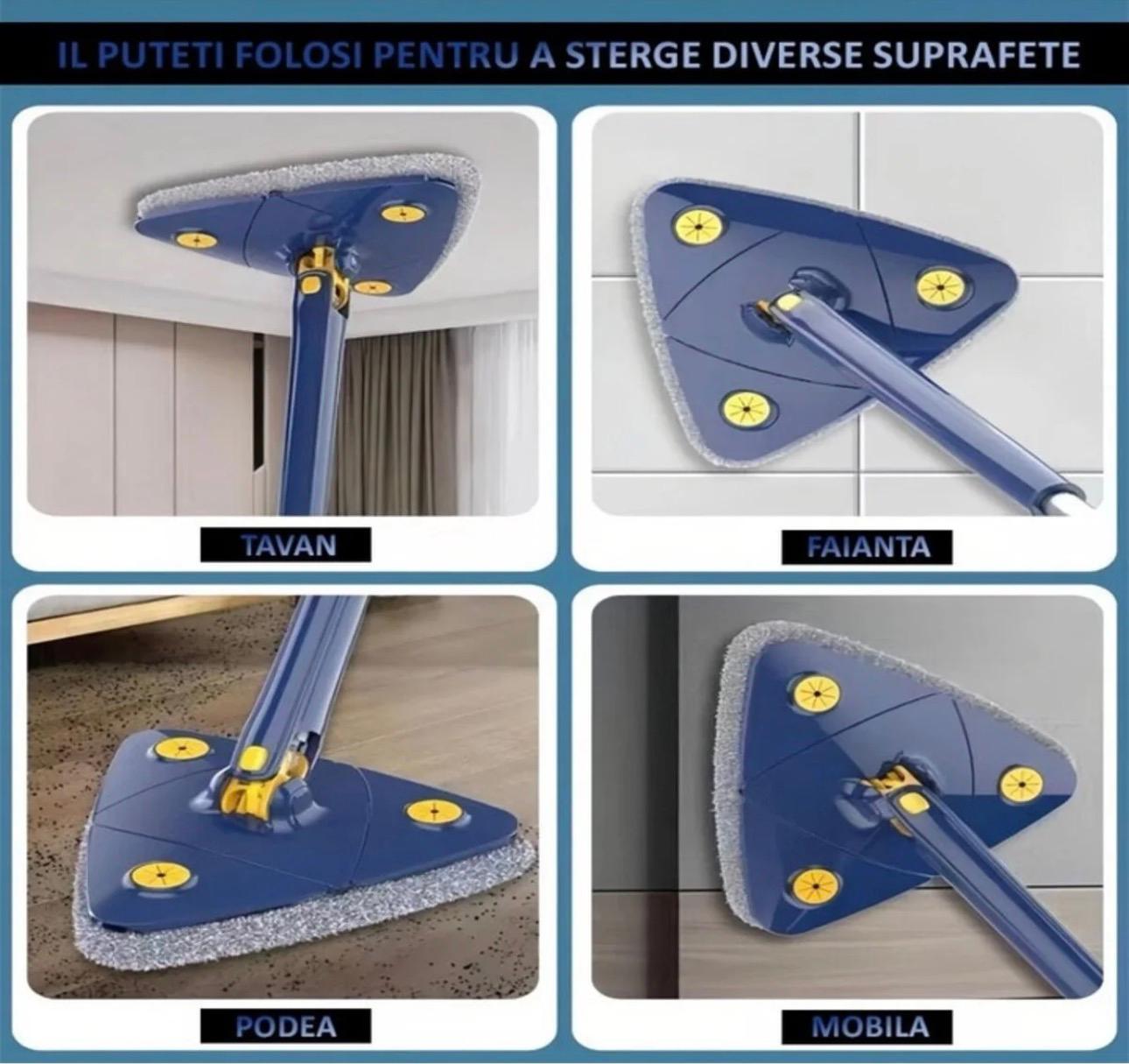 Mop Profesional cu Stoarcere, Laveta din Microfibra