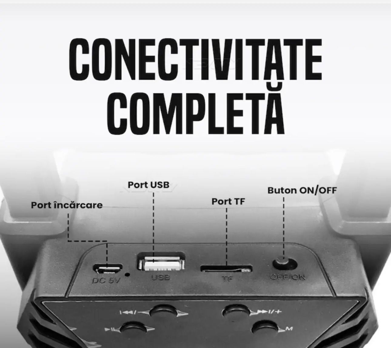 Boxă Bluetooth portabilă SonicGlow - 5W, LED, USB/TF