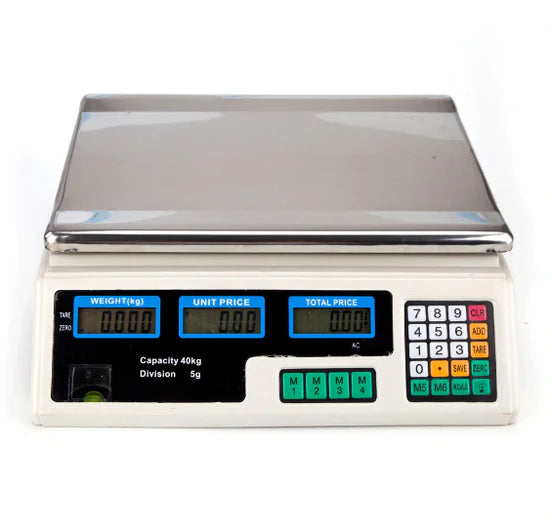 Cantar electronic digital 40 kg cu acumulator, afisaj dublu, functie tara si memorare preturi