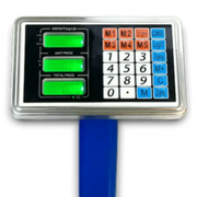 Cântar electronic 350 kg cu platformă metalică 40x50 cm, afișaj LCD iluminat, funcție TARE, acumulator reîncărcabil, braț rabatabil