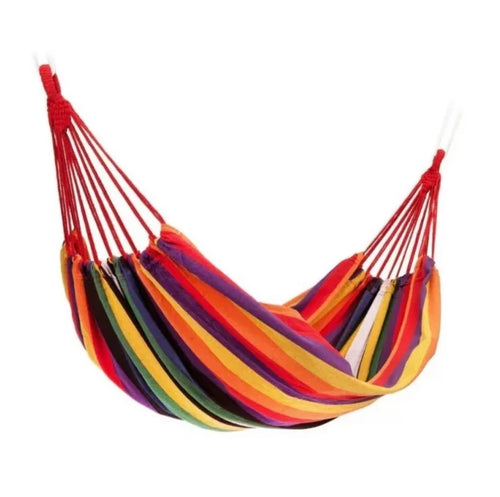 1+1 GRATIS – Hamac dublu din bumbac 200 x 160 cm, material textil rezistent, pentru exterior și interior