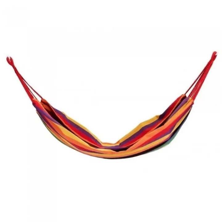 1+1 GRATIS – Hamac dublu din bumbac 200 x 160 cm, material textil rezistent, pentru exterior și interior