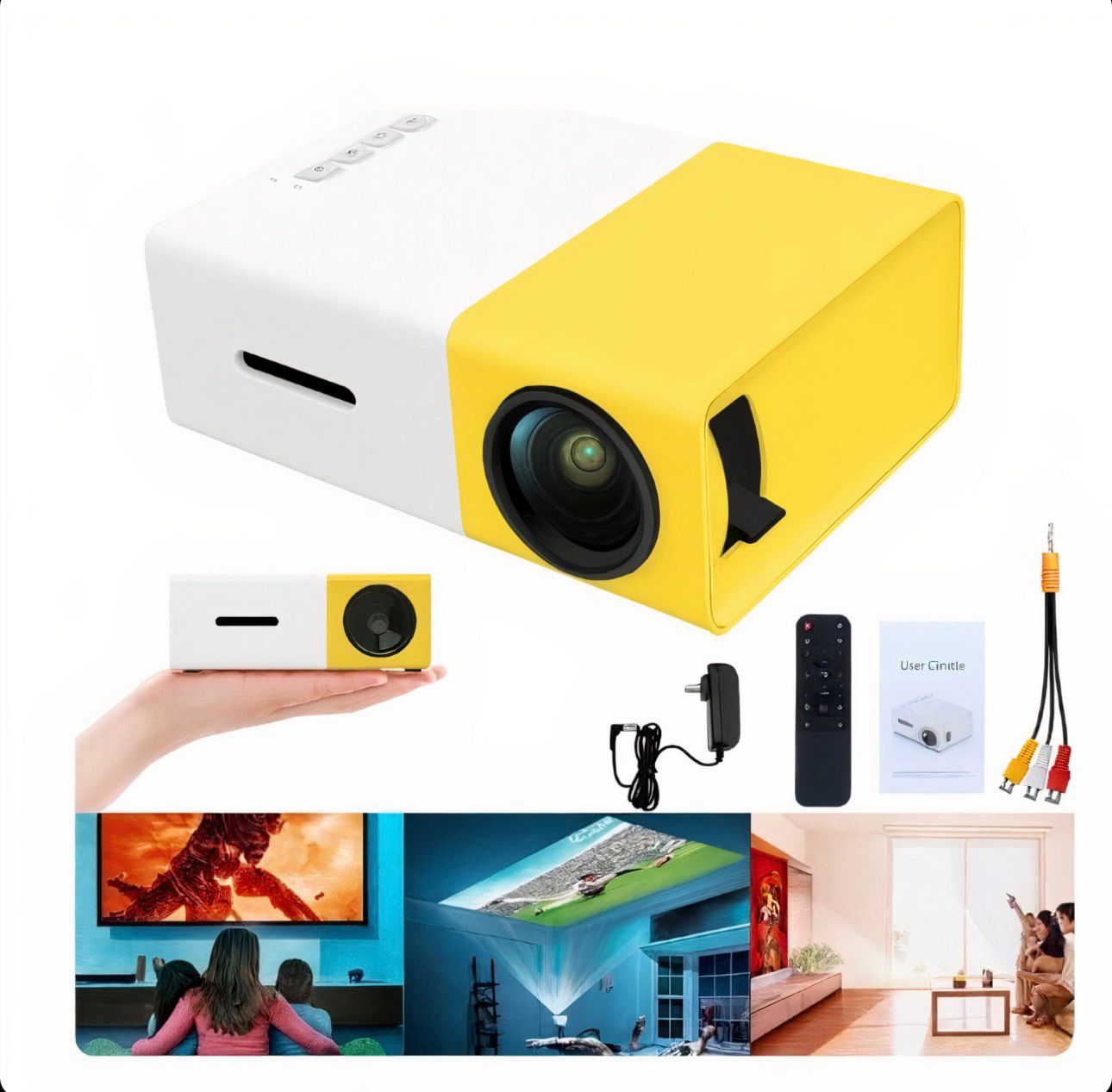 Mini Videoproiector Portabil Full HD 1080p HDMI USB