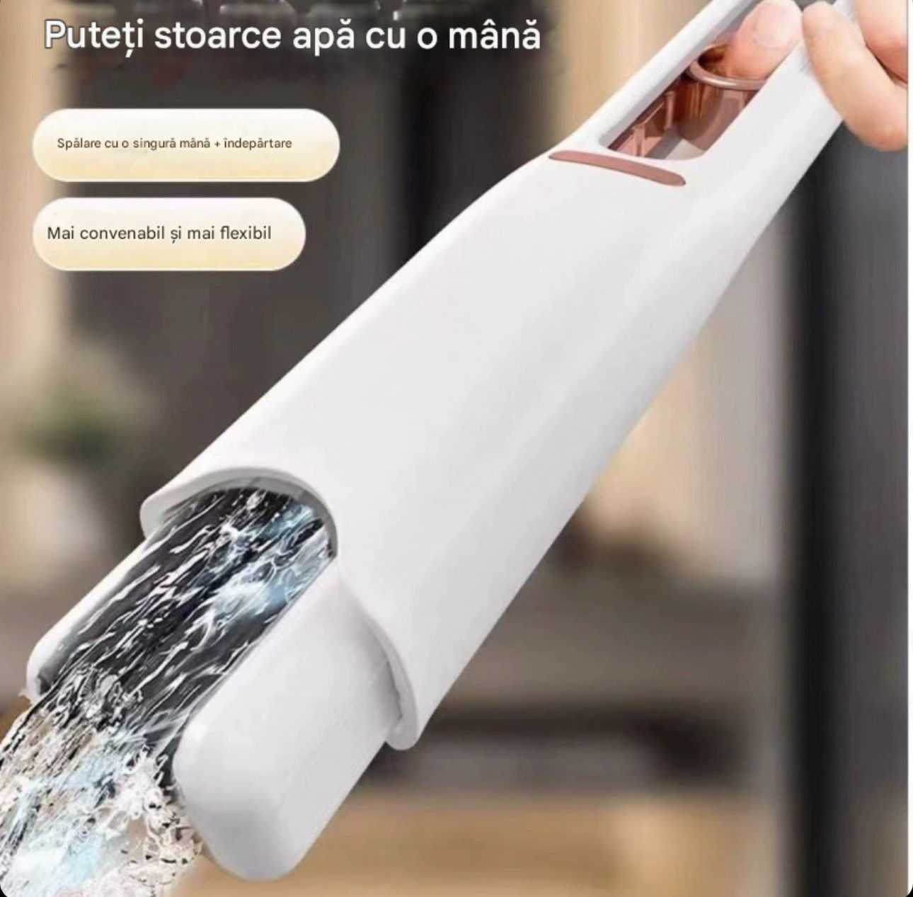 Mop de Mana Portabil, Cu Sistem de Stoarcere Curatare Manuala