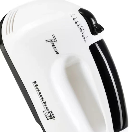 Mixer de Mână Scarlett 260W, 7 Viteze, Teluri și Cârlige pentru Aluat, Mixer Electric pentru Prăjituri, Creme și Aluat, Alb