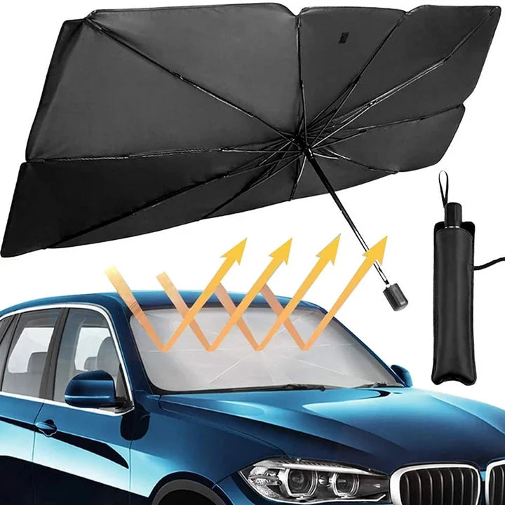 Parasolar Pliabil Tip Umbrelă pentru Parbriz Auto, Protecție UV, Pliere Rapidă, Izolare Termică, Compatibil Universal, Husă Inclusă
