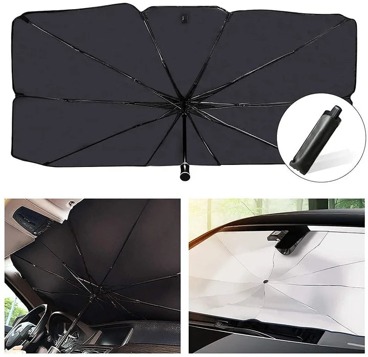 Parasolar Pliabil Tip Umbrelă pentru Parbriz Auto, Protecție UV, Pliere Rapidă, Izolare Termică, Compatibil Universal, Husă Inclusă
