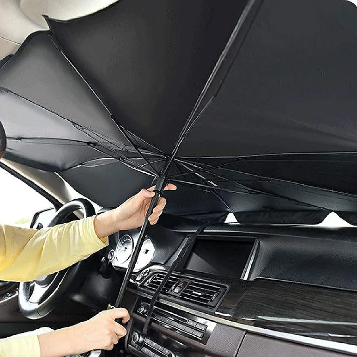 Parasolar Pliabil Tip Umbrelă pentru Parbriz Auto, Protecție UV, Pliere Rapidă, Izolare Termică, Compatibil Universal, Husă Inclusă