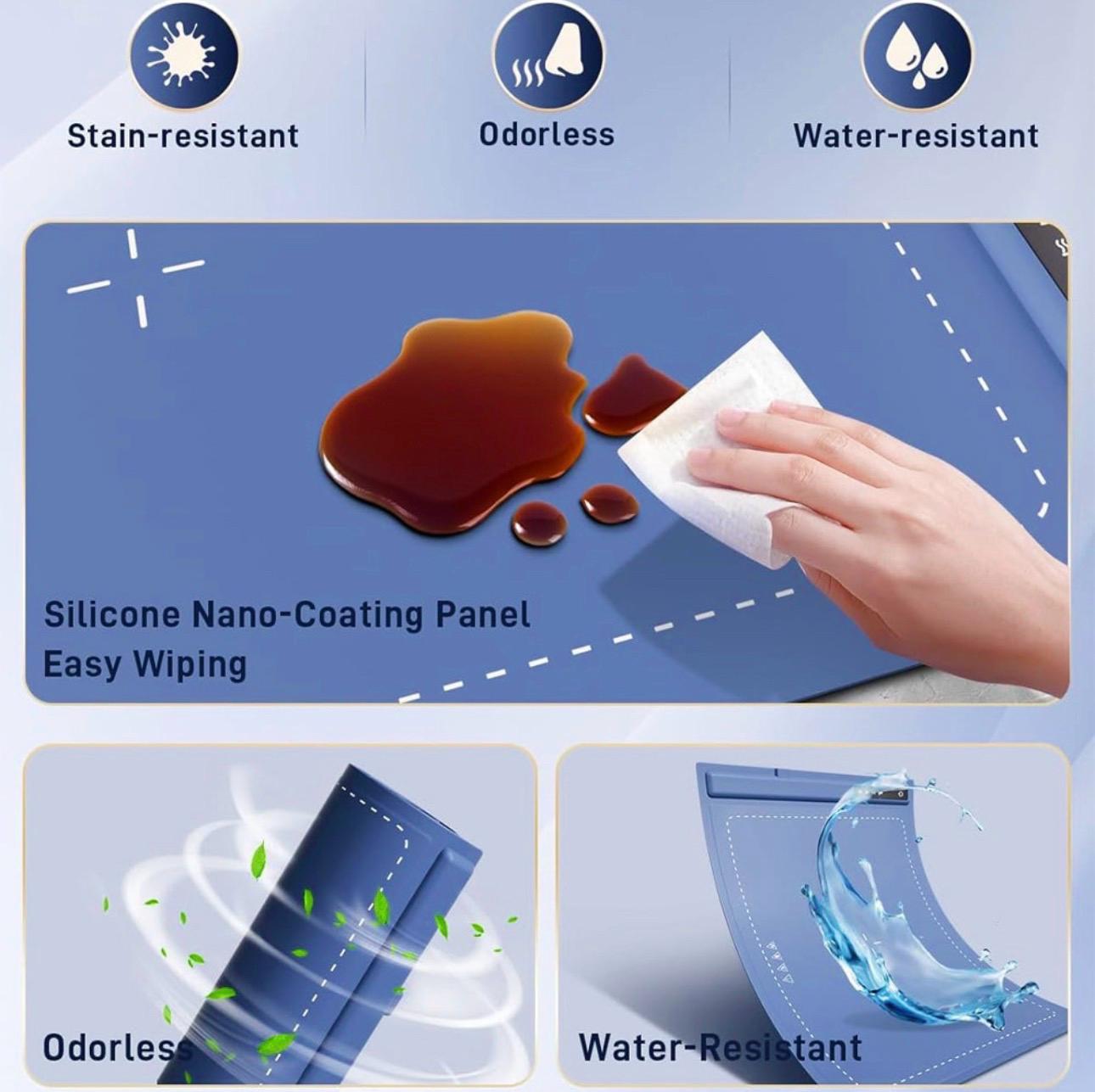 Plita Multifunctionala 61x40cm Covoras Electric, Portabila și Rulabila cu Termostat Digital pentru Mâncare