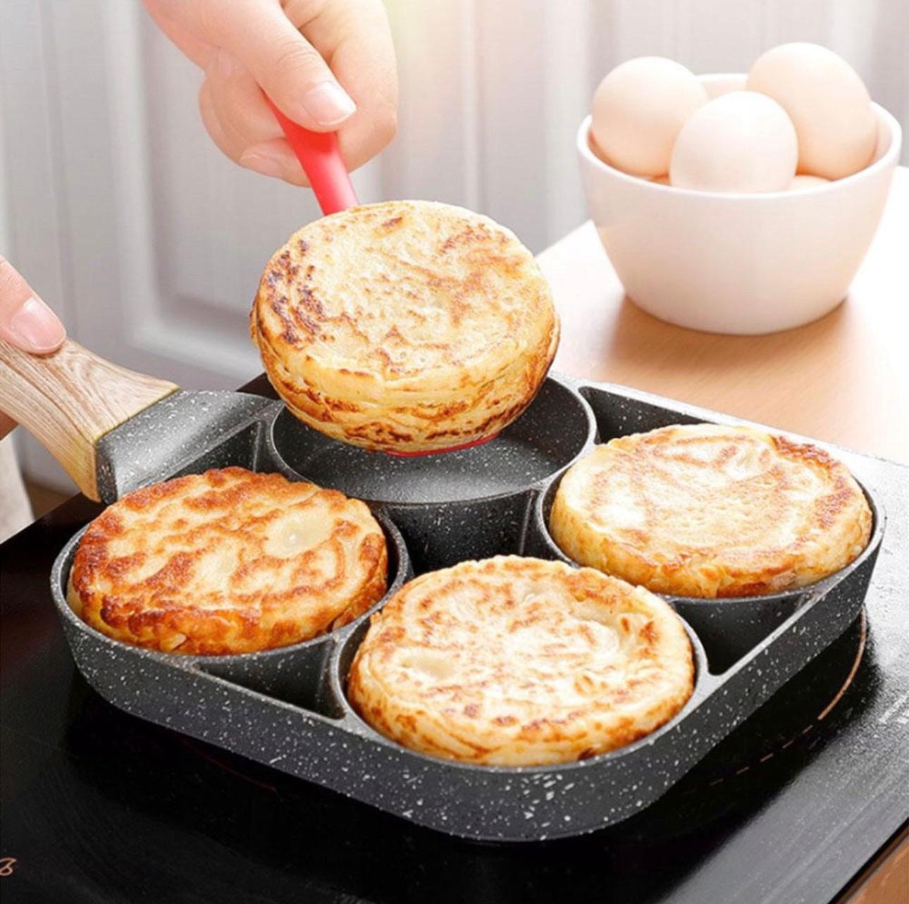 Tigaie din Aluminiu Antiaderenta cu 4 Compartimente ,non-stick ,18cm