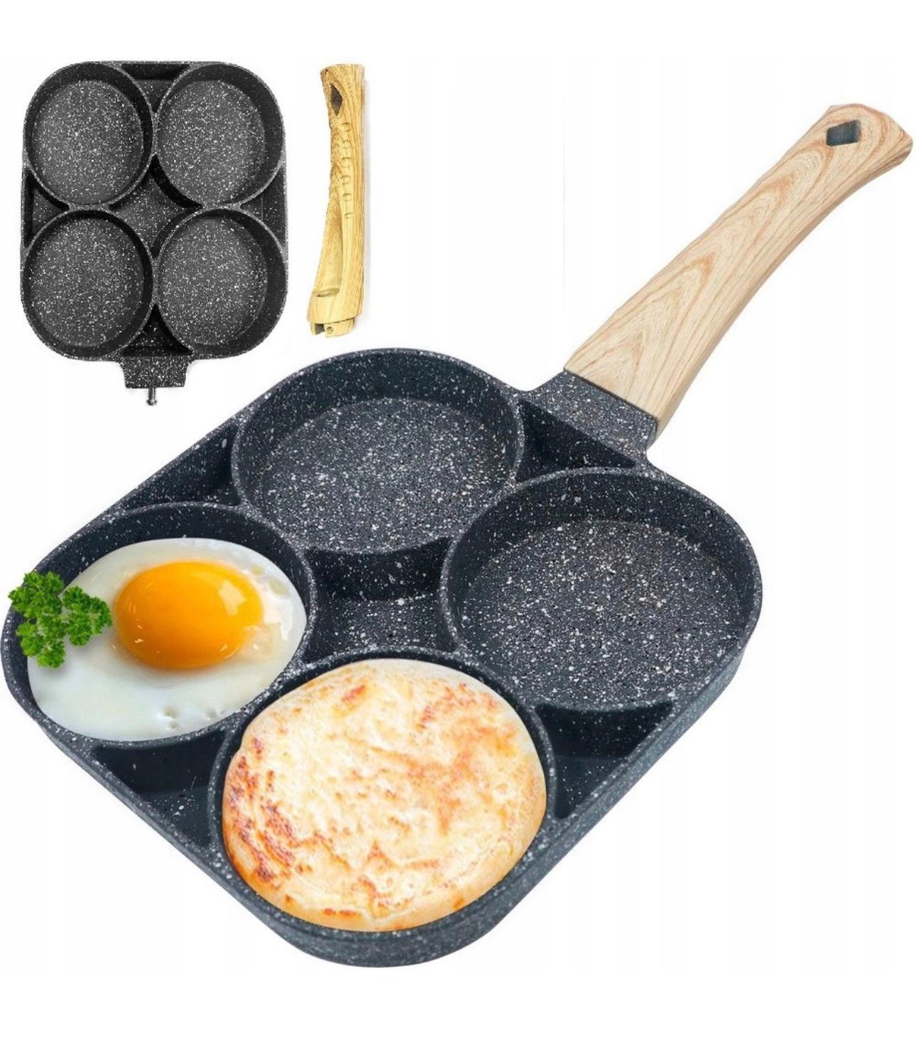 Tigaie din Aluminiu Antiaderenta cu 4 Compartimente ,non-stick ,18cm