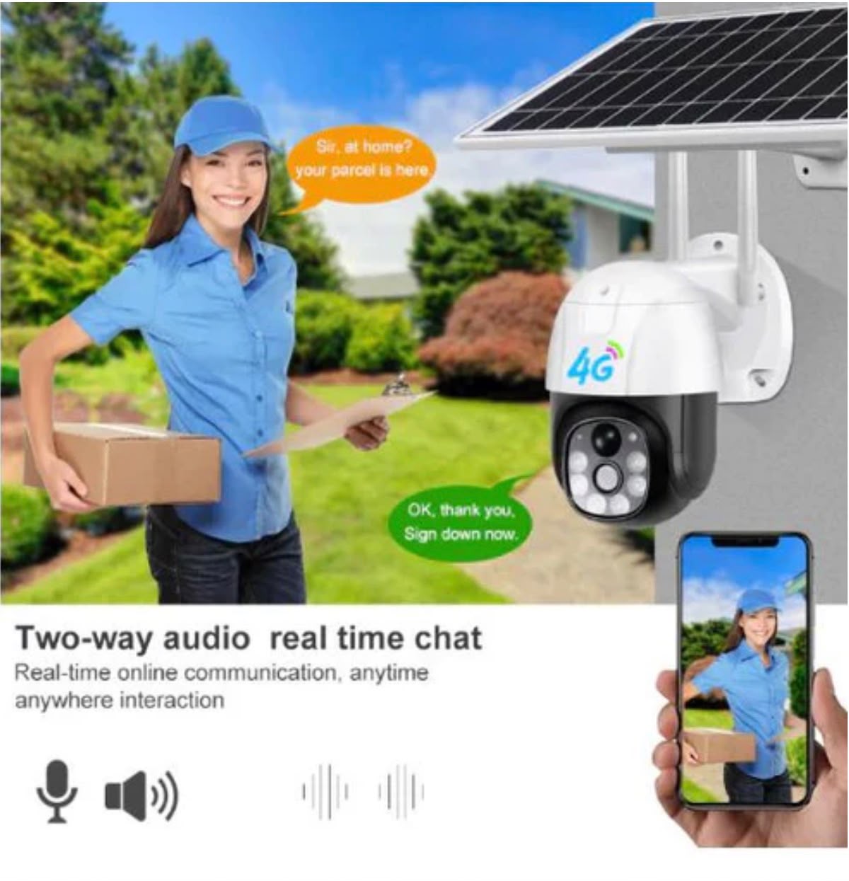 Camera de Supraveghere cu SIM 4G, Panou Solar si Senzor de Miscare