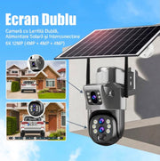 Camera Supraveghere Wi-FI Solara 6MP | Zoom Optic 10X | Card Memorie Cadou | Detectie Faciala si Auto Tracking 355° | Night Vision Color | IP66