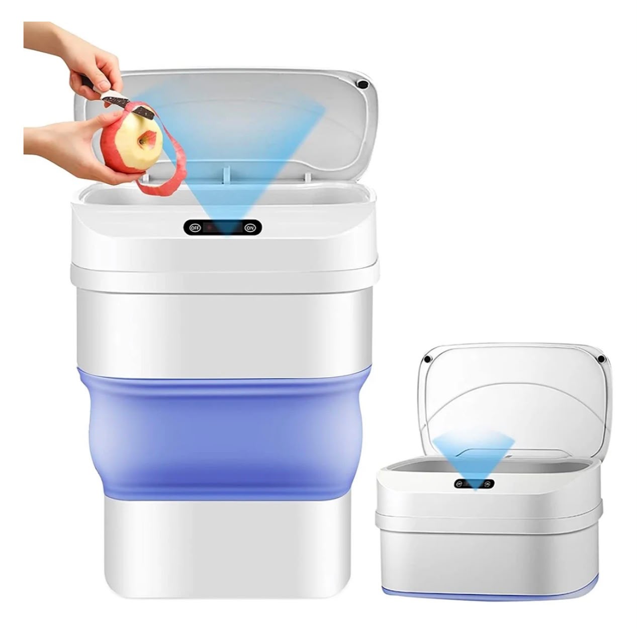 Coș de Gunoi Smart cu Deschidere Automată – 8L, Senzor Mișcare, Pliabil, Touch-Free