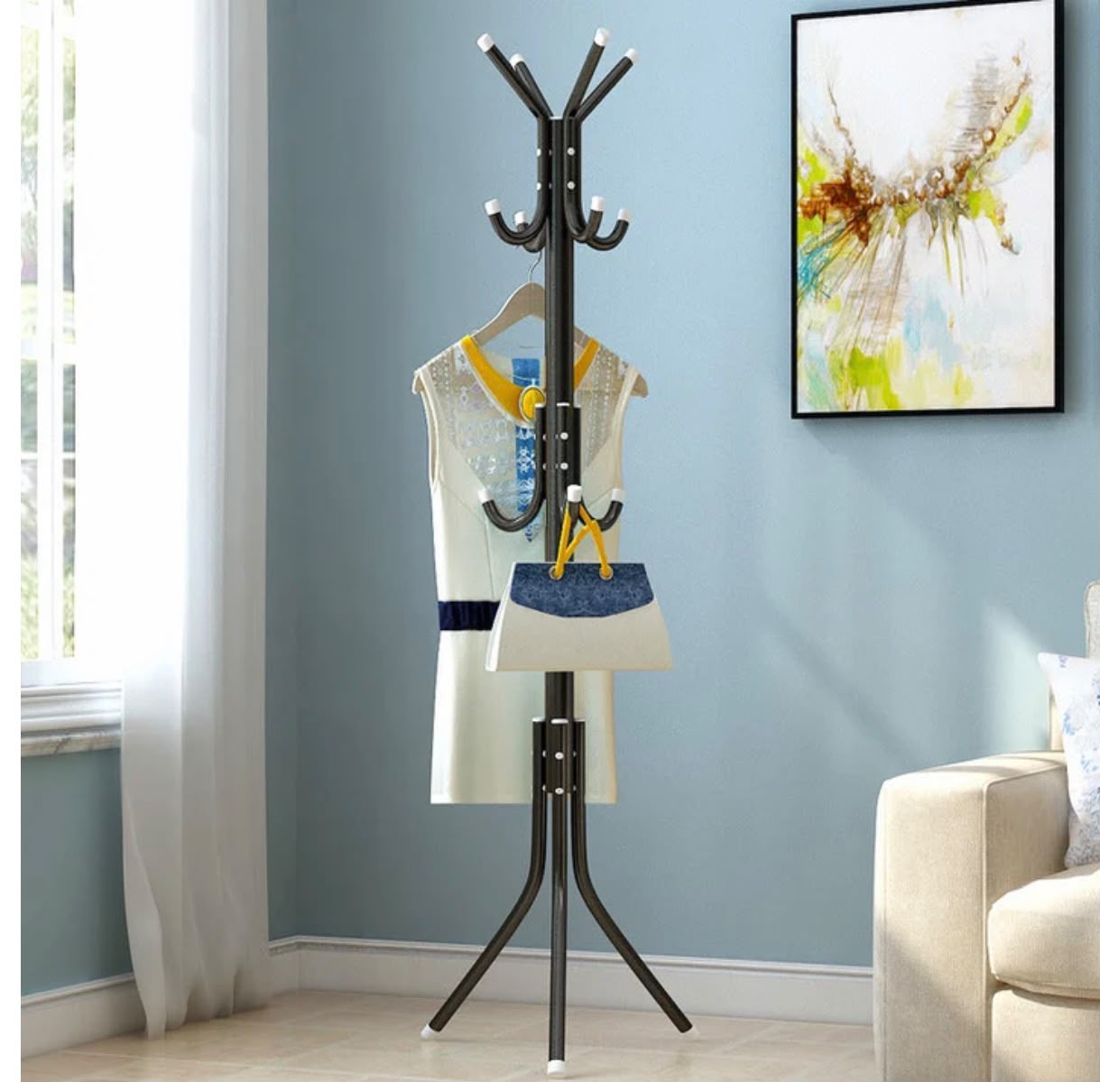 Cuier Tip Pom cu Agatatori Multiple, Dimensiuni 165 x 42 cm