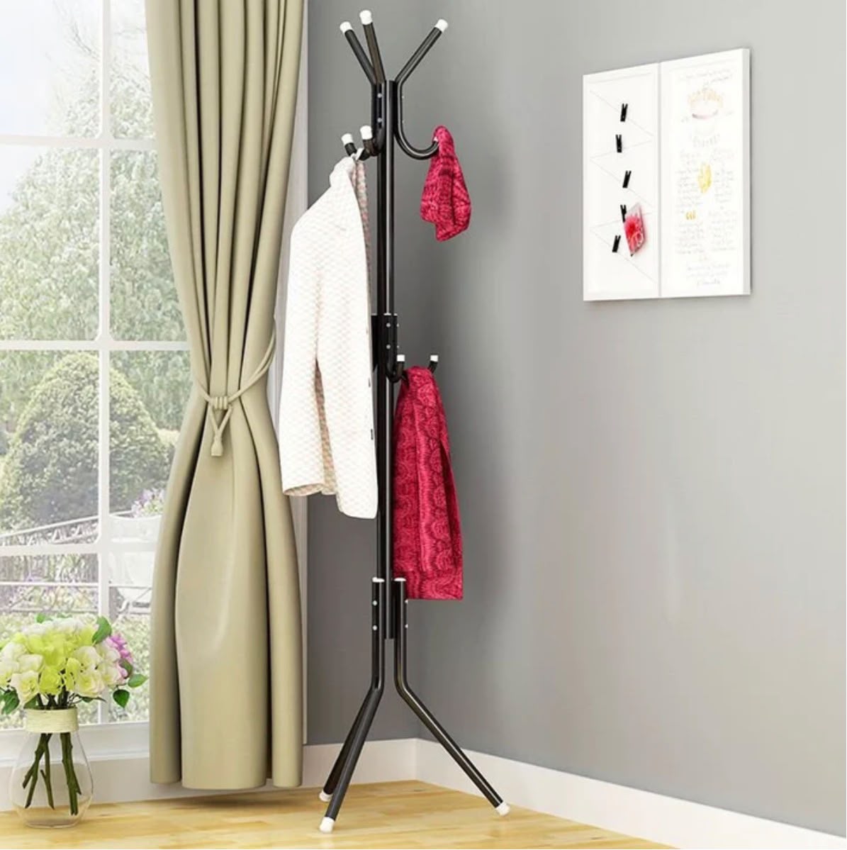Cuier Tip Pom cu Agatatori Multiple, Dimensiuni 165 x 42 cm