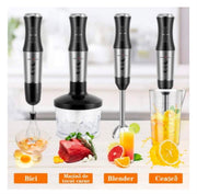 Blender de Mana Multifunctional – 2 Viteze, 2 Lame din Otel Inoxidabil, Mixare & Tocator, 5 Accesorii