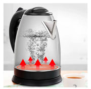 Cana Fierbator din Inox, 1500W, 2L, Cu Declinare Automata, Inox/Negru