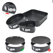 Set 3 Forme pentru Prajituri - Rotunda, Patrata si Inima