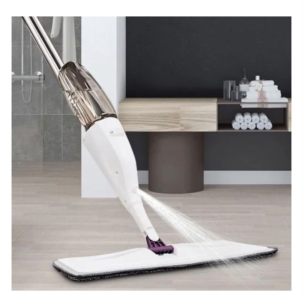 Mop Microfibra cu Pulverizare Apa – Curățare Rapidă & Fără Efort