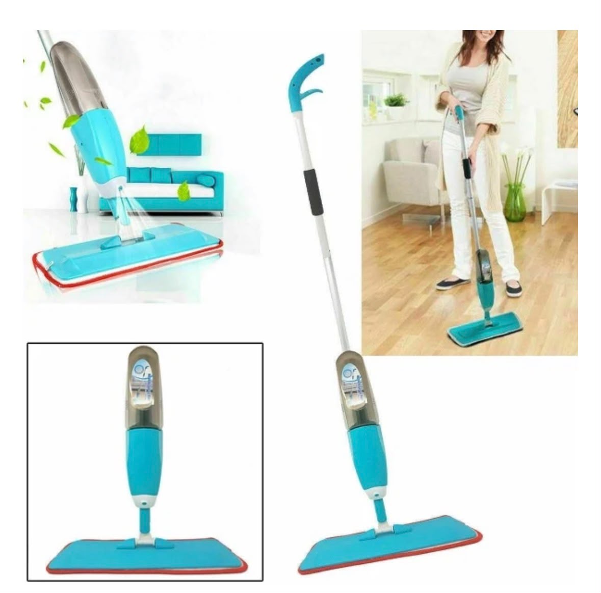 Mop Microfibra cu Pulverizare Apa – Curățare Rapidă & Fără Efort