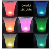 Frapieră gheață 5L cu iluminare LED și boxă wireless integrată, plastic translucid