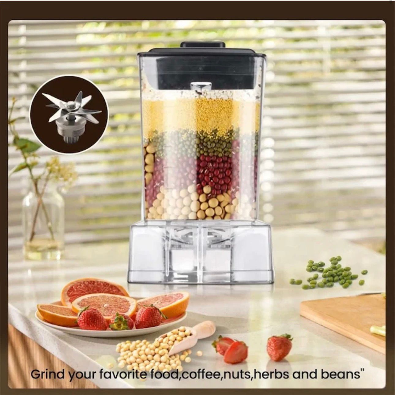 Blender electric de bucătărie si storcator 2 în 1, cu 1800 W putere, Recipiente 21 + 0, 5 l