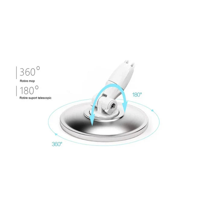Set mop rotativ 360° cu galeata din inox, storcator automat si 4 rezerve microfibra, Garantie 3 Ani