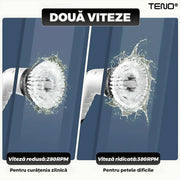 Perie Electrică de Curățare 9 în 1, Afișaj Digital, Mâner Telescopic Reglabil, Capete Interschimbabile, Curățare Multifuncțională pentru Baie și Bucătărie