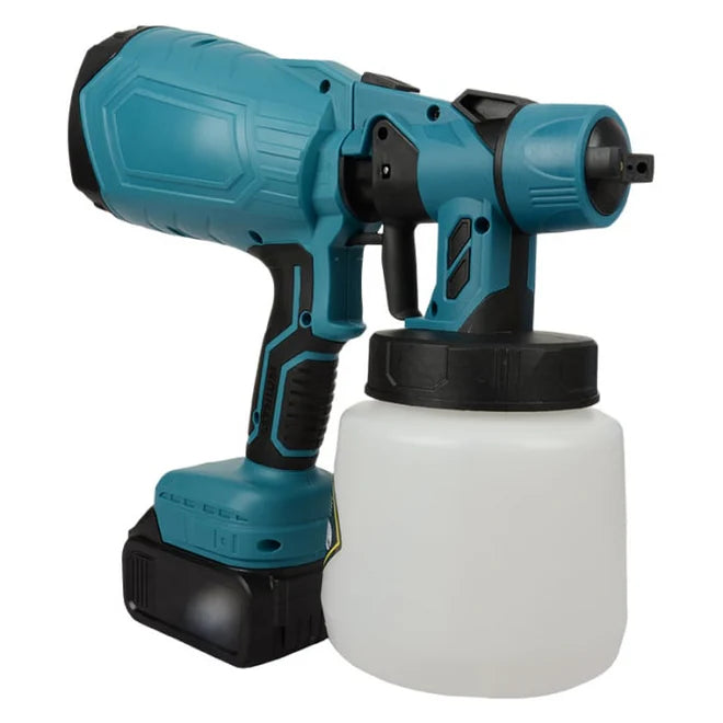 Pistol de Vopsit cu Acumulator 48V, 2 Acumulatori Inclusi, Rezervor 800ml, Debit Reglabil 1L/Min, 3 Moduri de Pulverizare, Autonomie Mare