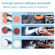 Aparat Polish Auto Profesional 48V cu 2 Acumulatori și 8 Viteze