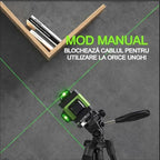 Nivelă Laser 4D cu 16 Linii, Precizie Profesională cu Trepied și Telecomandă