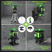 Nivelă Laser 4D cu 16 Linii, Precizie Profesională cu Trepied și Telecomandă