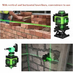 Nivelă Laser 4D cu 16 Linii, Precizie Profesională cu Trepied și Telecomandă