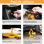 Cric Electric Auto 3T cu Telecomandă și Accesorii